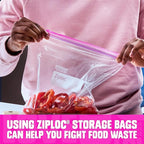 Ziploc Gallon Food Storage Bags, Stand-Up Bottom, Easy to Fill, 162 Count (Packaging May Vary)