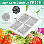 LG LT120F & Kenmore 46-9918 Refrigerator Air Filter Replacement, 4-Pack Triple-Layer Activated Carbon, Easy Install, Odor & VOC Reduction – Barkior