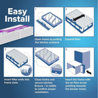Filtrete 20x25x4 Refillable Air Filter Starter Kit, MPR 1550, MERV 12, 1 Reusable Air Filter Frame & 2 Air Filters, Fits Honeywell & Lennox, Allergen Bacteria & Virus, Actual size 19.88 x 24.62 x 4.25