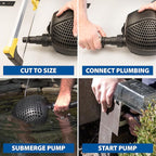 The Pond Guy AllClear Ecosystem Kit – Complete DIY Fishpond with Liner, Pump, UV Filter & Waterfall (1,000-2,000 Gallons) 8' x 11'