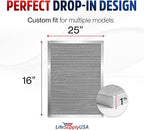 16x25x1 Electrostatic Air Filter, MERV 8, Washable, Reusable Furnace AC/HVAC Filter, Energy Saving, Easy to Clean, Long-Lasting by LifeSupplyUSA