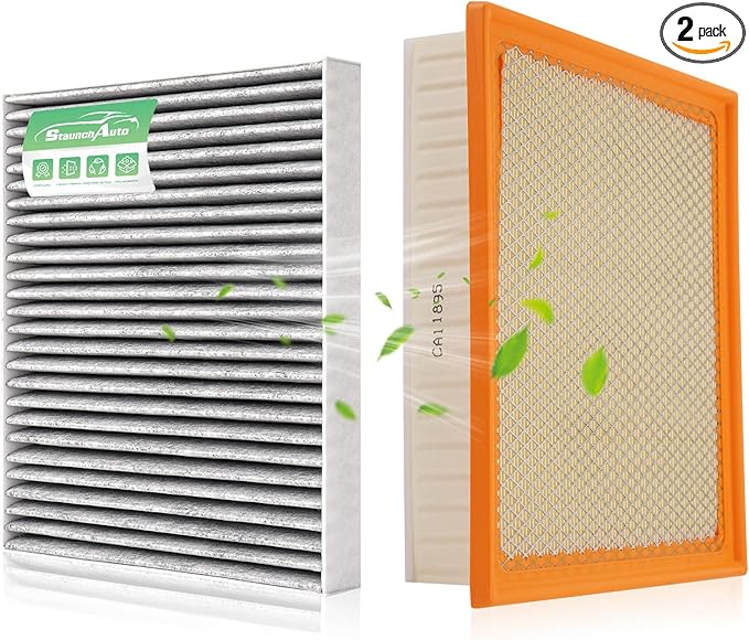 Engine & Cabin Air Filter for 2016 2017 2018 2019 2020 2021 2022 2023 Toyota Tacoma V6 Air filter for Car Replacement CF10374 CA11895 Automotive Accessories-2 Pack
