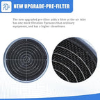 FFU HEPA H14-Filter Laminar Flow Hood Updated FanFilter Unit（Include HEPA Filter）100/ISO Class 5 Cleanroom/Laboratory/Cleanroom/Mushroom Room, Laminar Air Flow Hood(22.6"x22.6"110V)