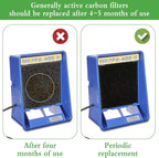 10 Pack Smoke Fume Absorber Filter, Activated Carbon Solder Fume Extractor Filters Solder Extractor Filter for Hakko/Xytronic/Aoyue Smoke Absorber (5 1/8” 5 1/8” 3/8”)