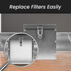 Repa Market 8" x 6" Replacement Air Filter for 4" Duct Filter Box – EU5 Class Purifier Filter for Dust Collection, Lint Trap – Air Purifier – HVAC Ventilation System Filters, Home Improvement