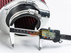 Rtunes Racing Universal Clamp-On Air Filter, Standard Cone, Dry Washable Design, Multiple Inlet Sizes (Red, 3" Inch)