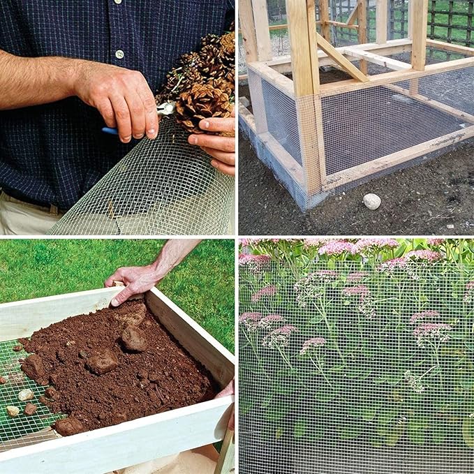 AOTNZ Welded Wire Fencing, Stainless Steel Anti-Rust Decorate Square Screening Filter Sheet for Garden Fence Aviary Hutch Net Fence Chicken Coop Pond Enclosure (Color : Silver, Size : 1.5x13m)