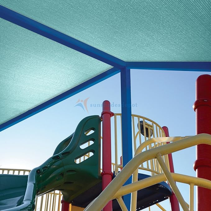 TANG Sun Shade Fabric Roll 8'x120' Shade Cloth for Garden Turquoise Green HDPE Mesh Shading Pergola Cover Replacement Canopy, 95% Blockage Sunshades for Outdoor Patio Backyard Plant