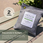 Moso Natural Air Purifying Bag 200g (3 Pack) HGTV Editor's Pick | Premium Bamboo Charcoal Odor Absorber for Home & Car | Closet Odor Eliminator & Car Air Freshener | Long Lasting Charcoal Bags