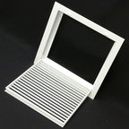 HVAC Premium 10" X 10" Aluminum Return Filter Grille for 1" Filter - Easy Airflow - Linear Bar Grilles [Outer Dimensions: 12.5"w X 12.5h"]