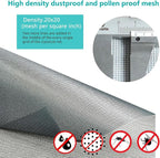 High Density dustproof and Pollen Proof net Window Screen mesh Used to Replace Screen Windows and Doors (Grey high-Density mesh,200''×98''(508×249cm)