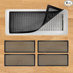 Floor Register Vent Cover, 4"x14" Magnetic Air Vent Screen Mesh Covers for Home Floor/Wall/Ceiling Registers Air Vent Filters, Black (4 Packs)