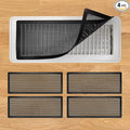 Floor Register Vent Cover, 4"x10" Magnetic Air Vent Screen Mesh Covers for Home Floor/Wall/Ceiling Registers Air Vent Filters, Black (4 Packs)