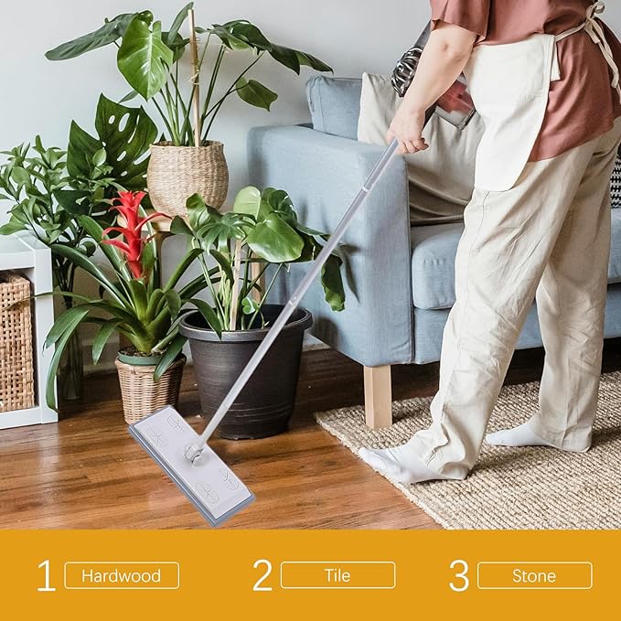 No-wash Dust Mop with Detachable Handle Wet and Dry Electrostatic Floor Cleaning Mop for Home Use Convenient Long-Handle Suitable for Hardwood and Tile Floors