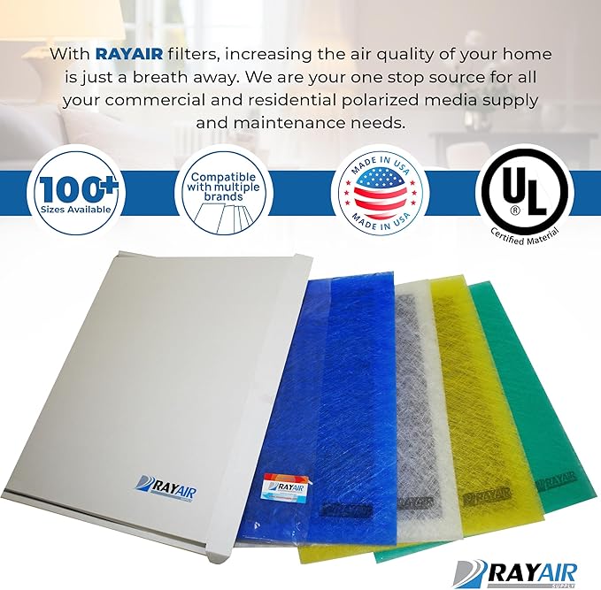 RAYAIR SUPPLY 12x12 Replacement Filter Pads Compatible with Dynamic Air Cleaner (3 Pack) (12x12)