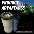 2PCS Air Filters Set P828889-P829333 For Donaldson, Caterpillar Cat Backhoe, Wix, John Deere, Case and Baldwin 110-6326 110-6331 AT171853 AT171854 46562 46569 RS3544 RS3545 222421A1 222422A1