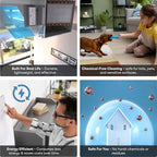 BioShieldUV® 18W HVAC UV Light Air Purifier Light Bulb - No Drill Magnetic HVAC Air Treatment System Powered by 120V Wall Outlet, Air Filter Lamp for Air Conditioner, UVC for AC