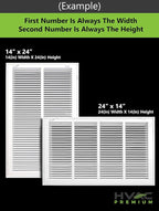HVAC Premium 34 x 14 Duct Opening Steel Return Air Filter Grille, for 1-inch Filter, Removable Door, Flat Stamped HVAC Vent Cover Grille, Outer Dimensions 36.5 x 16.5