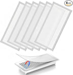 6-Pack White Magnetic Vent Covers 5x11 Inch - Universal Fit for Floor, Wall & Ceiling Registers (5"-6" Width x 11"-12"Length) | High Airflow Mesh Design | Tool-Free Easy Installation