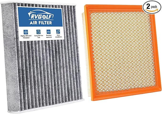 Engine+Cabin Air Filters Fit for 2014-19 Highlander (Gas Only) 3.5L 2.7L, 2011-20 Sienna Gas 3.5L, 2012-17 Camry (Gas Only) V6 3.5L (No Camry 2.5L) Engine Air Filter Replace CA10755 CF10285