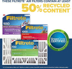 Filtrete 16x25x4(SlimFit), AC Furnace Air Filter, MPR 1550 DP, Healthy Living Ultra Allergen Deep Pleat, 2-Pack, Fits Lennox & Honeywell Devices (exact dimensions 15.5 x 24.5 x 3.75)