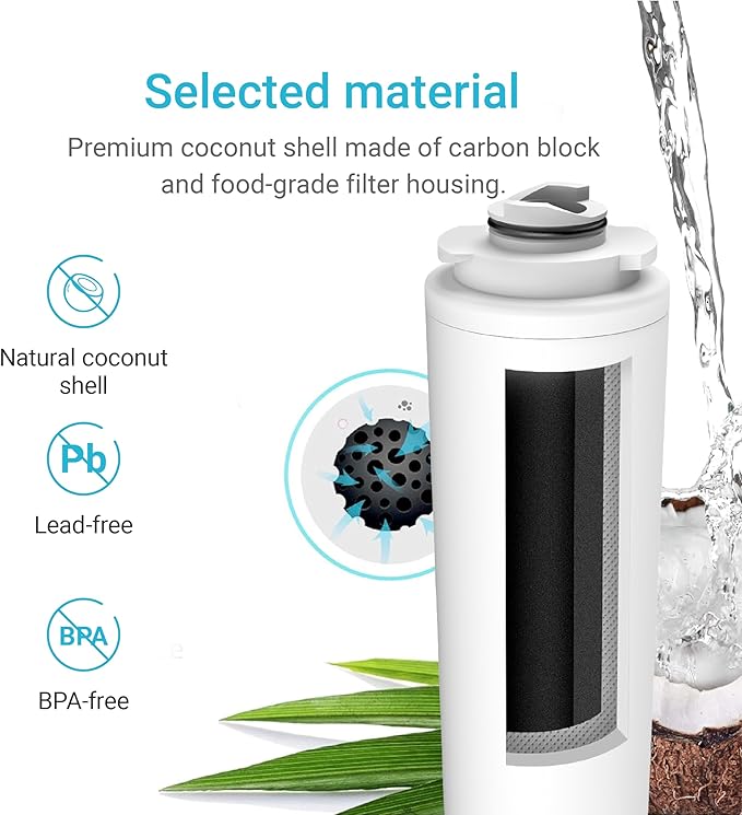 [WITH CHIP] AQUA CREST WF283-R Replacement for Elkay® 51300C, Compatible with Elkay® ezH20® and Halsey Taylor® Bottle Filling Stations, NSF/ANSI 42, Reduces Chlorine, Bad Taste & Odor, 3 Packs