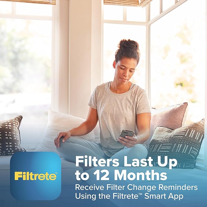 Filtrete 20x25x4 Refillable Air Filter replacement, MPR 1000, MERV 11, Allergen Defense, 2 Pack, use with reusable air filter frame of Filtrete Refillable Air Filter Kit 20x25x4, for HVAC, Furnace, AC