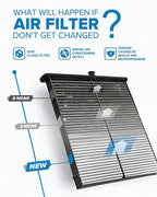 PHILTOP Cabin Air Filter, Replacement for CF11811, CPJ6X, CX-5 2013-2021, Premium Cabin Filter with Activated Carbon Filter Up Dust Pollen Odor