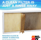 K&N 12x24x1 Air Filter, Merv 11, Washable Air Filter, the Last Furnace Filter You Will Ever Buy, Breathe Safely at Home or in the Office (Actual Dimensions .8 x 23.6 x 11.6 inches)