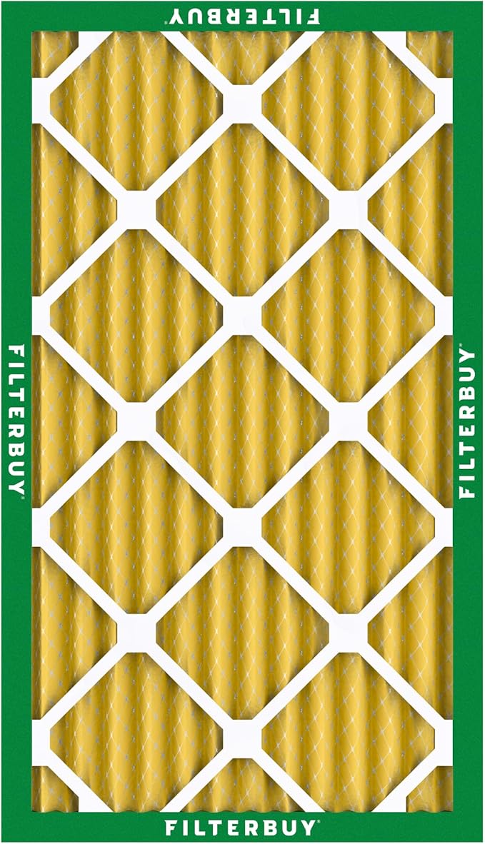 Filterbuy 12x24x2 Air Filter MERV 11 Superior Pet & Allergy Defense (4-Pack), Electrostatic Pleated HVAC AC Furnace Filters Replacement, Made in USA (Actual Size: 11.38 x 23.38 x 1.75)