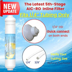 ERO 5 pc Reverse Osmosis Filters Yearly Set, 5 Stage Reverse Osmosis Water Filter, Under Sink RO Water Filtration System Kit, Compatible with Most 10" RO System, Water Filter Wrench Included