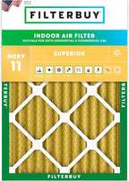 Filterbuy 28x30x2 Air Filter MERV 11 Superior Pet & Allergy Defense (1-Pack), Electrostatic Pleated HVAC AC Furnace Filters Replacement, Made in USA (Actual Size: 27.75 x 29.75 x 1.75)