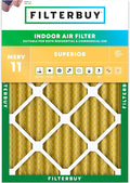 Filterbuy 12x15x2 Air Filter MERV 11 Superior Pet & Allergy Defense (1-Pack), Electrostatic Pleated HVAC AC Furnace Filters Replacement, Made in USA (Actual Size: 11.50 x 14.50 x 1.75)
