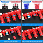 TAILONZ PNEUMATIC 0-150PSI 3/8 Inch NPT Red Industrial Grade 5 Stage Air Drying System, Particulate Filter, Coalescing Filter, Double Desiccant Dryer and Air Regulator (Manual Drainage)