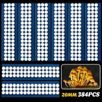 Zonon 384 Pieces Synthetic Filter Paper Stickers 20 mm 0.25 µm Filter Disc Adhesive Patch Stickers for Wide Mouth Mushroom Cultivation Mason Jar Lids