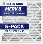 Filter King 29.5x29.5x2 Air Filter | 5-PACK | MERV 8 HVAC Pleated A/C Furnace Filters | MADE IN USA | Actual Size: 29.5 x 29.5 x 1.75"