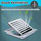 Square Stainless Steel Vent Grille with Removable Filter Mesh, Weatherproof Louver Air Return Vent Cover for Home/Shed/Garage/Roof(38x38in/97x97cm)