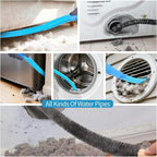 Dryer Vent Cleaner Kit - Universal Vacuum Hose Attachment & Lint Brush, Effectively Clean Clogged Dryer Ducts, Fit Most Vacuums for Dryer, Refrigerator Coils & Behind Appliances (Black)
