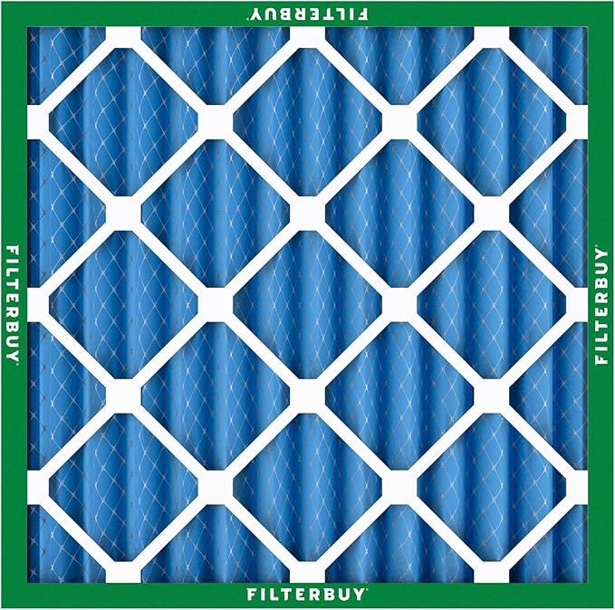 Filterbuy 18x18x2 Air Filter MERV 13 Optimal Smoke & Allergy Defense (4-Pack), Electrostatic Pleated HVAC AC Furnace Filters Replacement, Made in USA (Actual Size: 17.75 x 17.75 x 1.75)