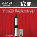 Red Lion RLCB05-230 1/2-HP 230-Volt VMC Control Box for Submersible Well Pump, Grey, 640189