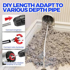 Holikme 50Feet Dryer Vent Cleaner Kit - Flexible Lint Brush with Drill Attachment, Extends up to 50Feet for Fireplace Chimney & Dryer Vent Cleaning,Use with or Without a Power Drill