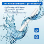 40 Pieces Humidifier Filter Cotton Refill Travel Mini Humidifier Filters Sticks Car Filters Replacement Parts for Portable Personal USB Powered Smart H20 in Office Bedroom(5.3 Inch)