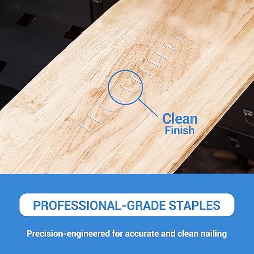 meite T-50 Heavy Duty Staples, 9/16 Inch Galvanized T-50 Staples for Staple Gun, 20 Gauge 3/8 Inch Crown Staple for Upholstery, Construction, Furniture (1 Case)