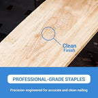 meite T-50 Staple Gun Staples, 1/4 Inch Heavy Duty Staples, Galvanized 20 Gauge 3/8 Inch Crown Staple for Upholstery, Construction, Furniture (10 Packs)