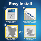 Filtrete 18x20x1 AC Furnace Air Filter, MERV 11, MPR 1000, Micro Allergen Defense, 3-Month Pleated 1-Inch Electrostatic Air Cleaning Filter, 4 Pack (Actual Size 17.81 x 19.81 x 0.81 in)