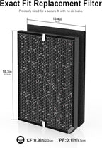 3500 Replacement Carbon Filter Compatible with Air Doctor 3000 3500 Air Purifiers, Includes 2 Activated Carbon Filters, 4 Sponge Pre-Filters, Comparable to Part # ADF3002, ADF3003