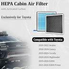 CP157 Dedicated Cabin Air Filter With Activated Carbon For Toyota Camry RAV4 Prime Avalon Corolla Highlander