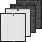 AP303/AP304 Replacement Filter Compatible with DAYETTE & FRESHDEW AP303/AP304, 3-in-1 Filtration System Filters with Activated Carbon for Dust, Pet Dander (Original Filter)