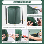 THUNDERBAY 53 Gallon Collapsible Rain Barrel, Portable Rain Barrels to Collect Rainwater from Gutter, Rainwater Collection System, Water Storage Tank Catcher Container with Filter Spigot