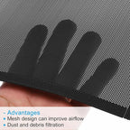 PATIKIL 4"x10" Magnetic Vent Cover, 6 Pack Floor Wall Air Registers Cover Strong Magnet Vent Screen Mesh for Blocking Hair Dust Debris, Black